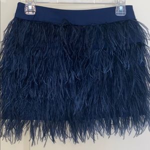 Blaque Label REAL Ostrich Feather Mini Skirt! 🔥❤️